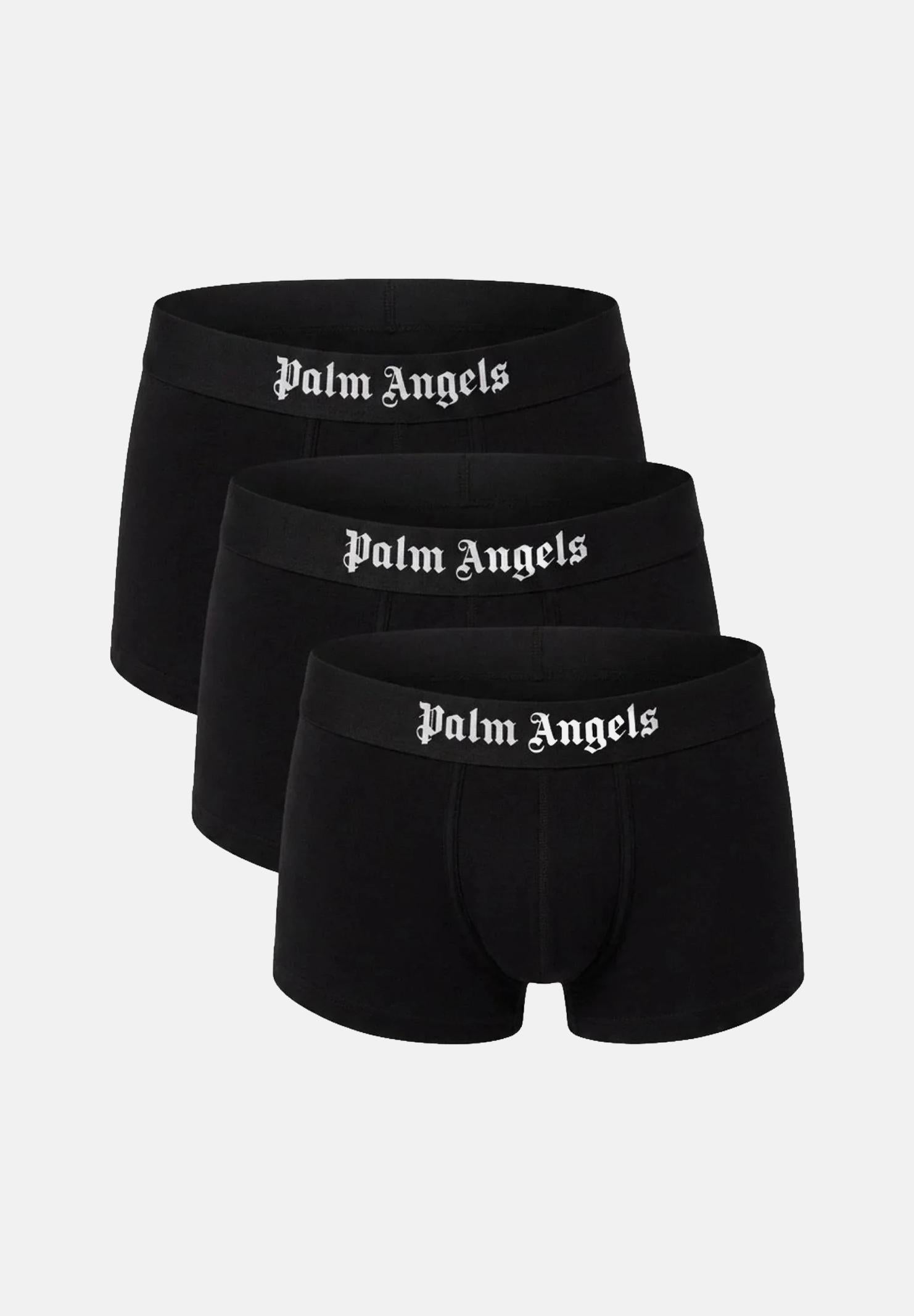 PALM ANGELS Boxer (3 paia) neri da uomo con logo PLA1UMBTR01TR BL PALM ANGELS 