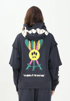 BARROW Felpa con cappuccio grigia per uomo e donna con stampa ironica F5BWUAHS075 251 BARROW 