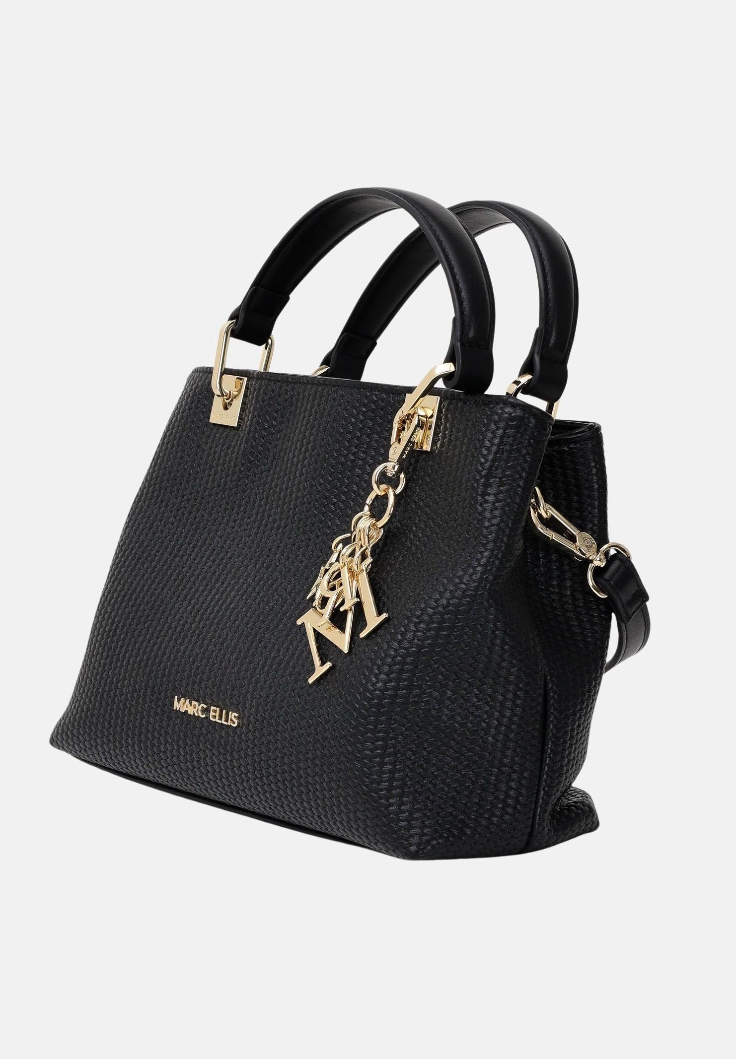 MARC ELLIS Borsa a mano Krissy M Straw nera da donna KRISSY-M-STRAW BL MARC ELLIS 