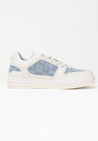 GCDS Sneakers panna da uomo con inserti in denim chiaro GCU1011 460 GCDS 