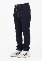 DSQUARED2 Jeans in denim blu scuro per donna, ragazzi e bambini con stampa sul retro DQ3283D0AFX DQ01 DSQUARED2 