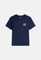 TOMMY HILFIGER T-shirt Wavy Flag T-Shirt carbon navy blu, colore basico blu, uomo. MW0MW43390 DCC TOMMY HILFIGER 