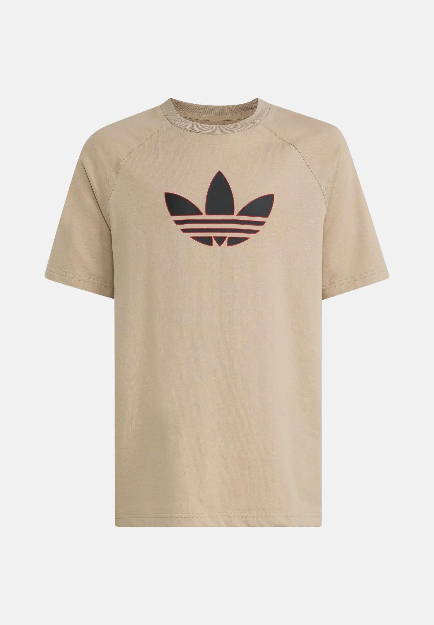 ADIDAS ORIGINALS T-shirt a manica corta Trefoil Loose beige per bambino e bambina KE2874 . ADIDAS ORIGINALS 