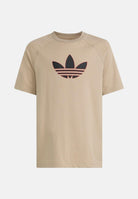 ADIDAS ORIGINALS T-shirt a manica corta Trefoil Loose beige per bambino e bambina KE2874 . ADIDAS ORIGINALS 