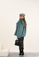 PATRIZIA PEPE Pelliccia verde acqua da donna 8O0197E072 G616 PATRIZIA PEPE 