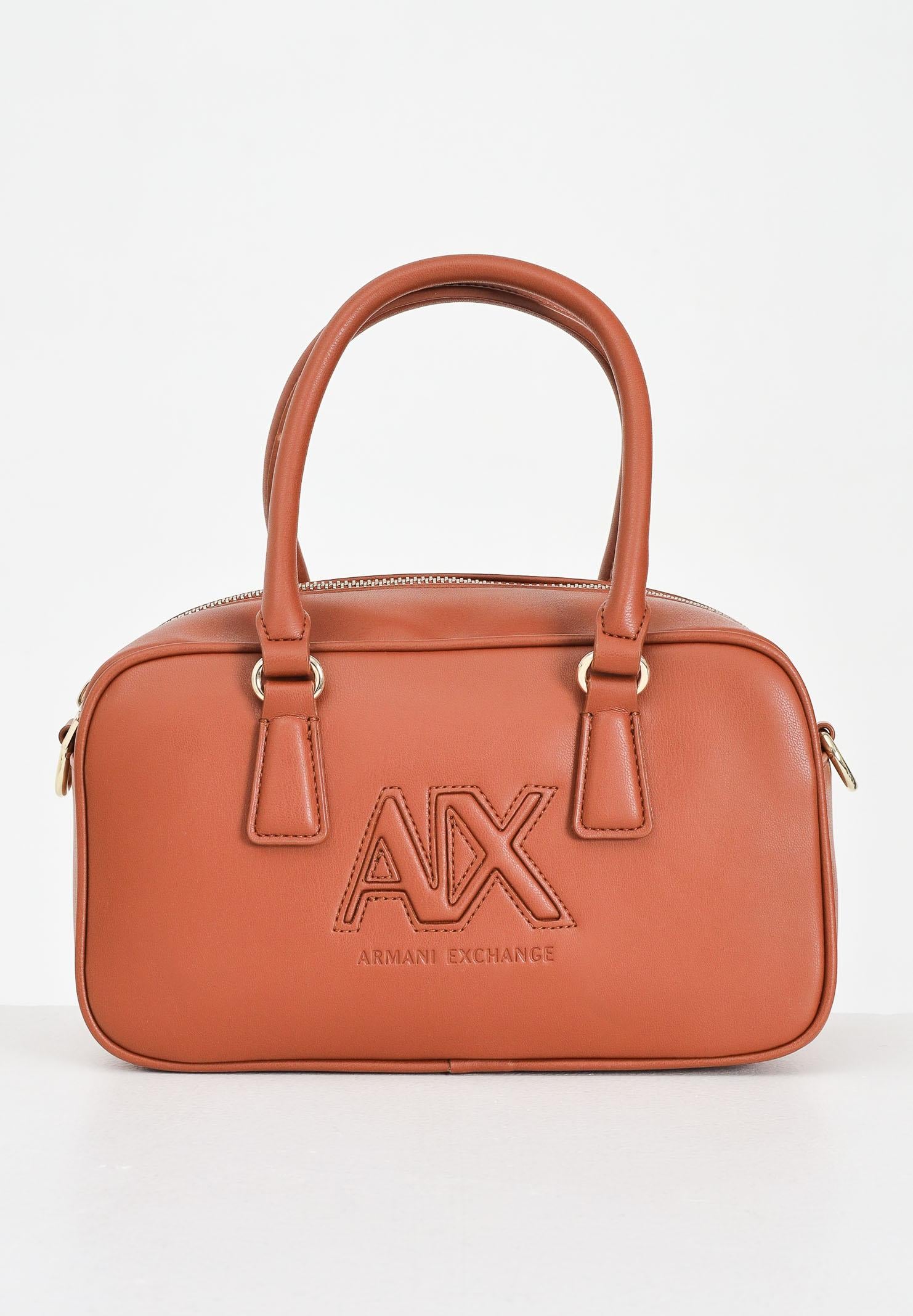 ARMANI EXCHANGE Borsa a spalla cuoio da donna con ricamo logo XW001567AF15634 U6048 ARMANI EXCHANGE 