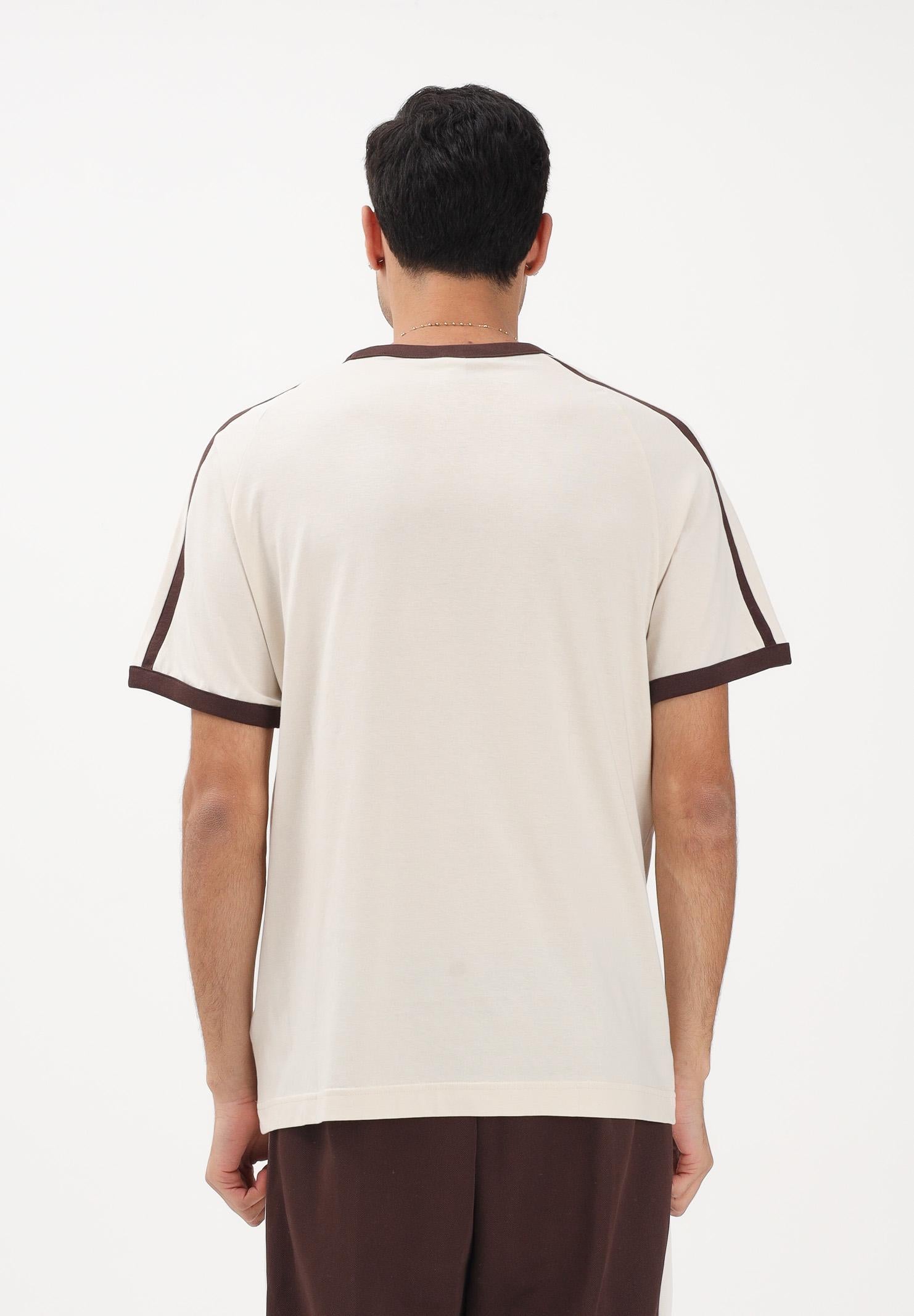 PUMA T-shirt a manica corta T7 Big Cat panna e marrone da uomo 635242 87 PUMA 
