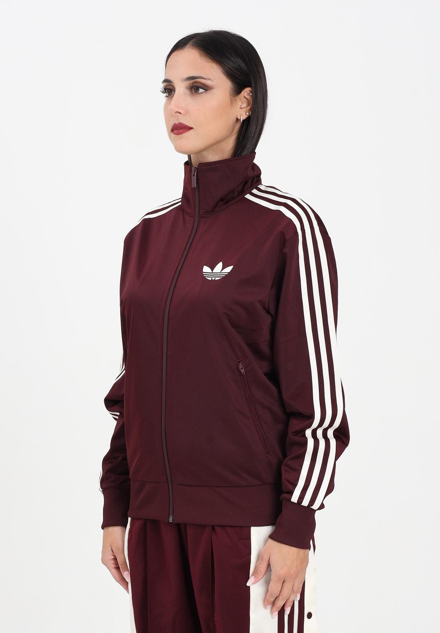 ADIDAS ORIGINALS Felpa con zip Adicolor Classics Firebird Loose bordeaux da donna KH1592  ADIDAS ORIGINALS 