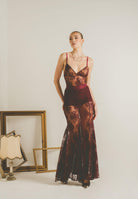 SANTAS Gonna lunga NUIT bordeaux da donna PV2628 BO SANTAS 