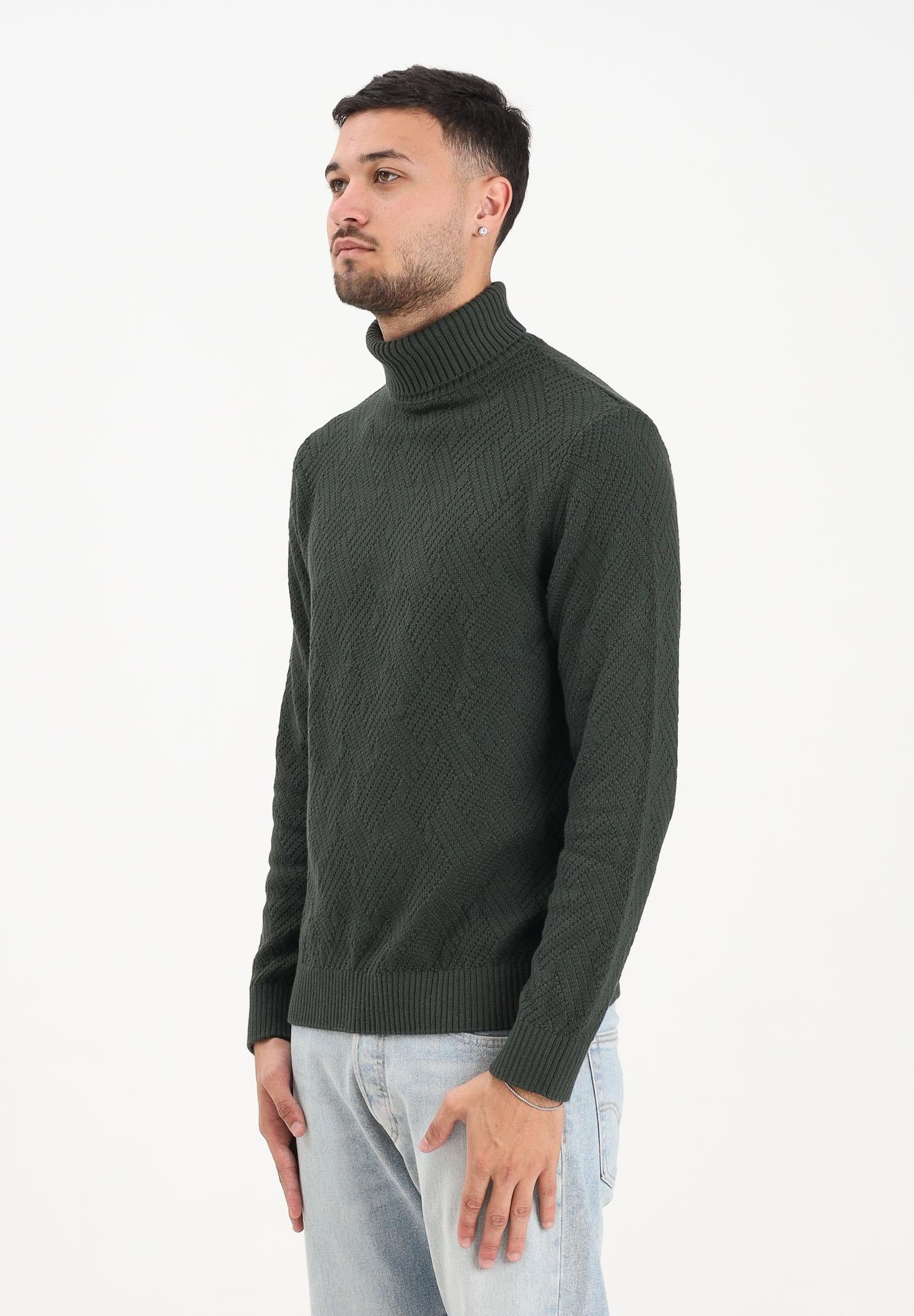 SELECTED HOMME Maglioncino a collo alto verde bosco da uomo 16098329 DeepForest SELECTED HOMME 