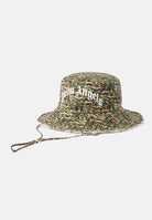 PALM ANGELS Bucket camouflage per uomo e donna con logo FH00COZ0984 BRWH PALM ANGELS 