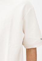 TOMMY HILFIGER T-shirt a manica corta panna da uomo con ricamo logo MW0MW41430 Z00 TOMMY HILFIGER 