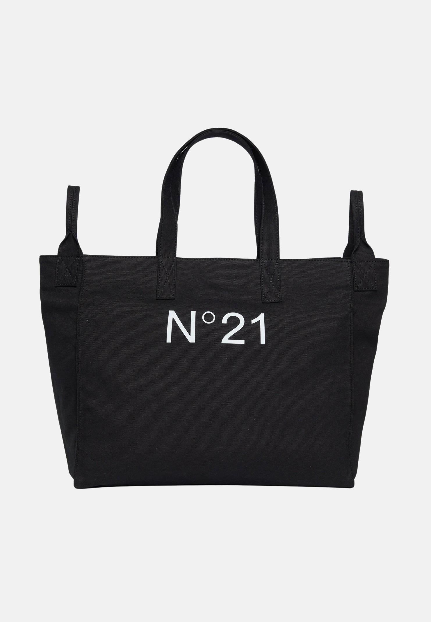 N21 Shopper nera da donna con stampa logo N21926N0352 0N900 N21 