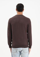 LYLE & SCOTT Maglioncino girocollo marrone da uomo KN2110VC X863 LYLE & SCOTT 