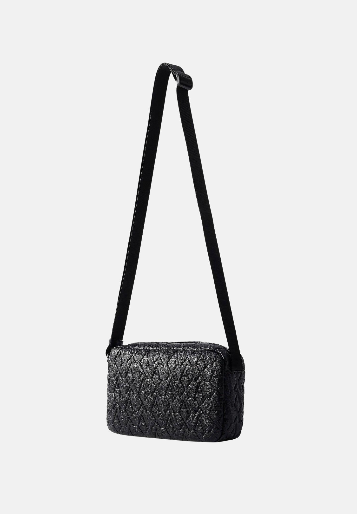 ARMANI EXCHANGE Borsello nero da uomo con motivo logo all-over XM000240AF12133 UC001 ARMANI EXCHANGE 