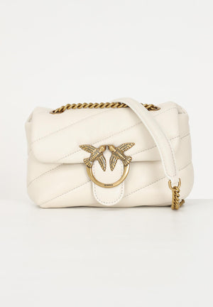 PINKO Borsa a tracolla Baby Love Bag Puff da donna in morbida nappa panna 100040A0F2 Z14Q PINKO 