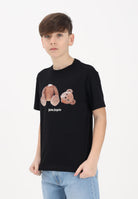 PALM ANGELS T-shirt a manica corta nera per donna, ragazzi e bambini con stampa PBAA003S26JER001 110 PALM ANGELS 