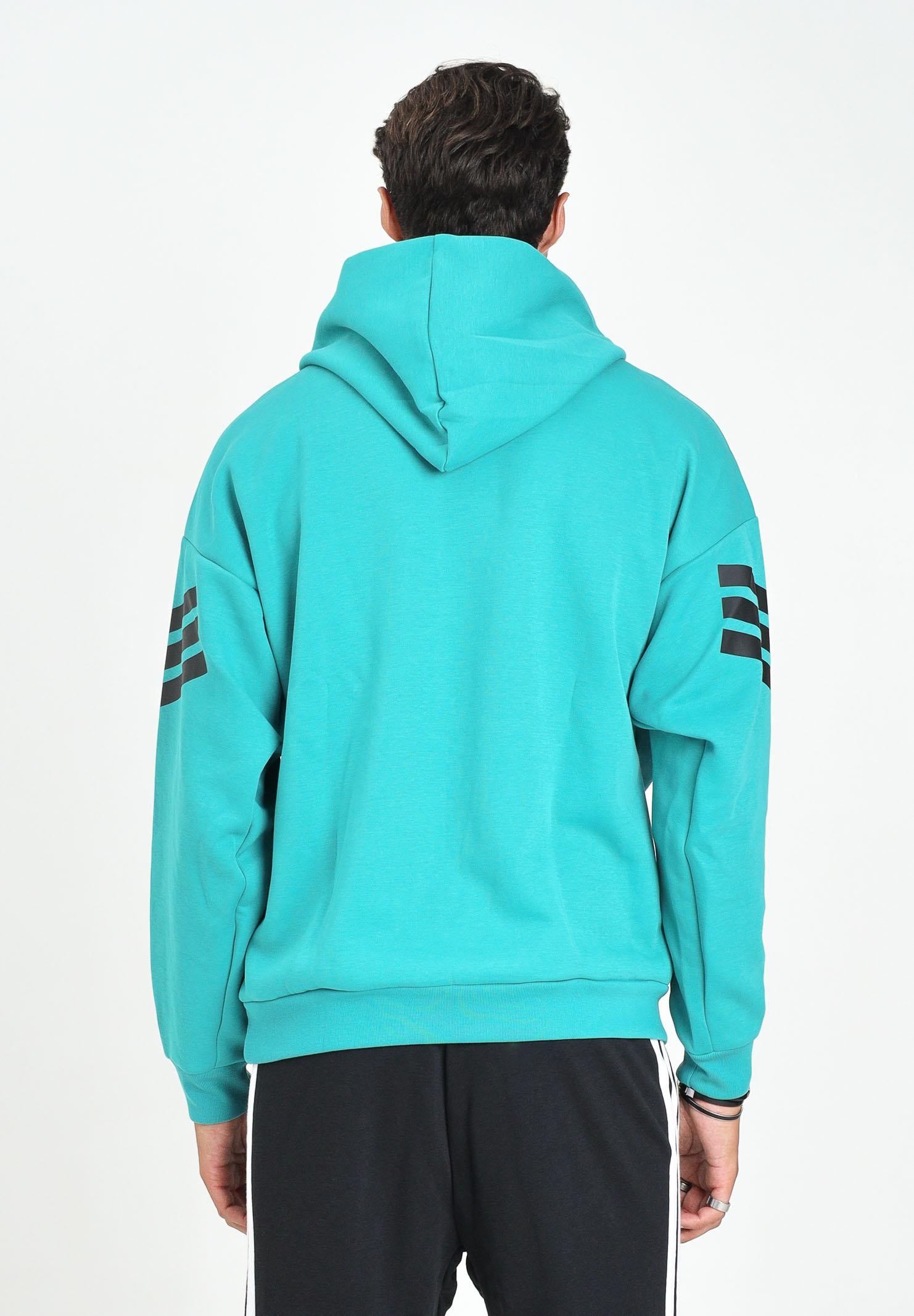 ADIDAS PERFORMANCE Felpa con cappuccio Future Icons 3-Stripes verde acqua da uomo JW7096  ADIDAS PERFORMANCE 