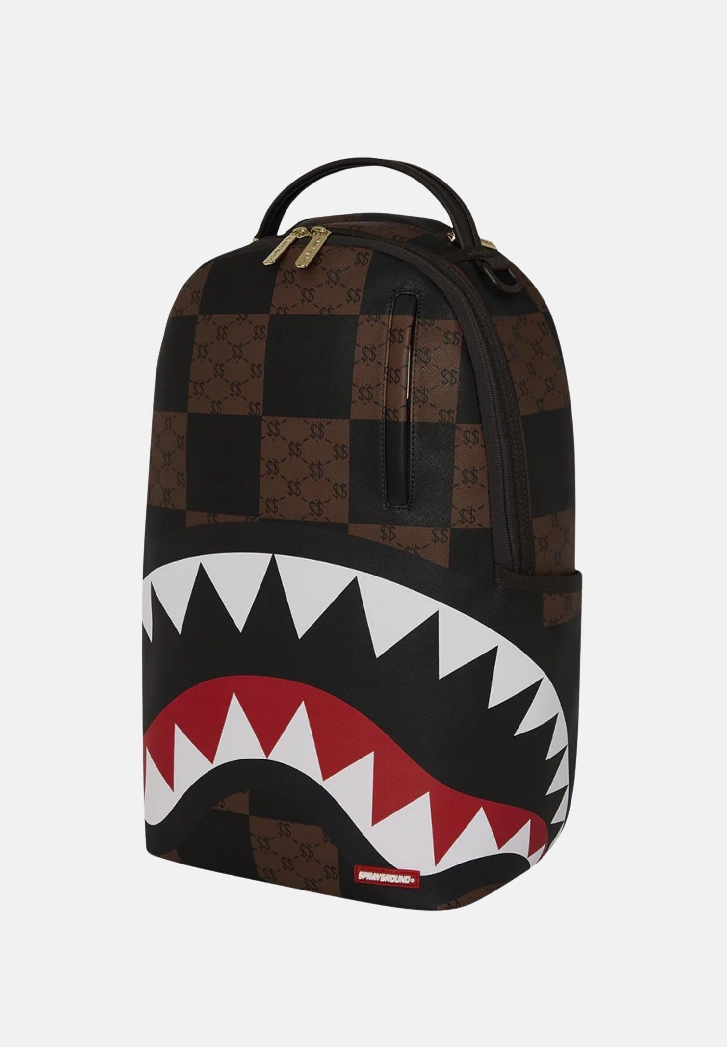 SPRAYGROUND Zaino ENLARGED CHECK PARIS DLXSV marrone e nero per uomo e donna 910B6263NSZ . SPRAYGROUND 