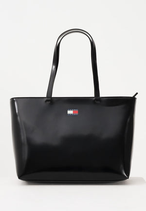 TOMMY JEANS Shopper nera da donna con logo AW0AW18069 BDS TOMMY JEANS 