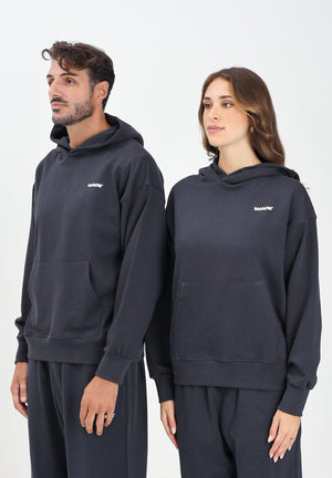 BARROW Felpa con cappuccio grigia per uomo e donna con logo F5BWUAHS068 251 BARROW 