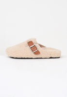 ONLY Ciabatte beige da donna in shearling sintetico 15356312 Sand ONLY 