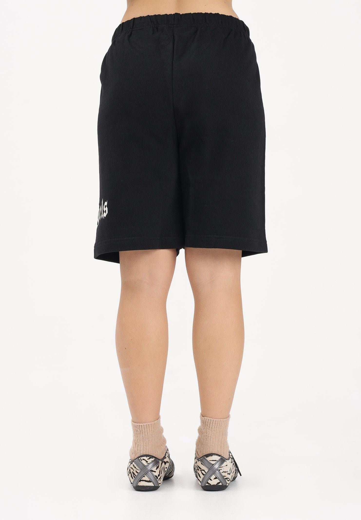 PALM ANGELS Shorts sportivo nero per donna, ragazzi e bambini con logo PBCI006S26FLE001 110 PALM ANGELS 