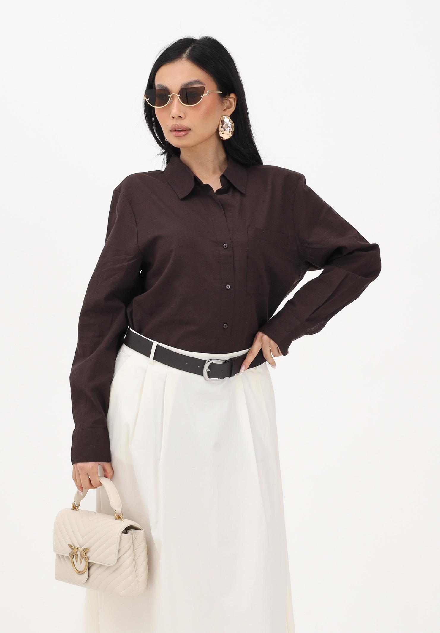 JDY Camicia a manica lunga marrone da donna 15351414 CHTO JDY 