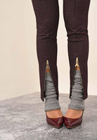 PATRIZIA PEPE Pantalone elegante bordeaux da donna con microfantasia 8P0744A625 FG12 PATRIZIA PEPE 