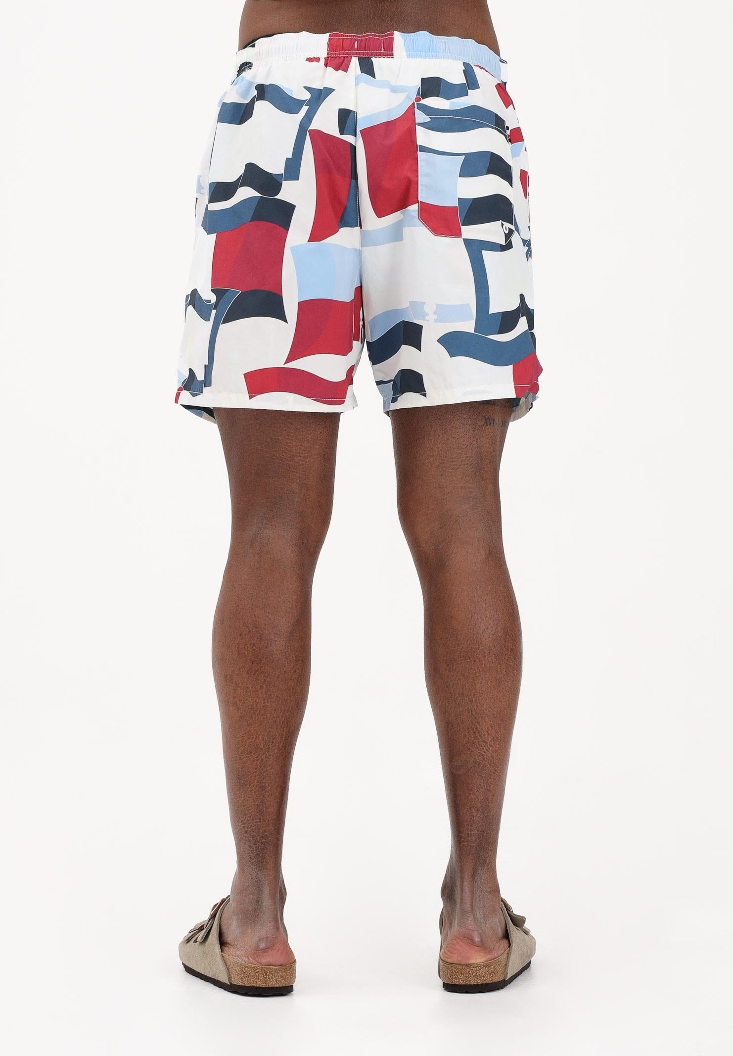 TOMMY HILFIGER Shorts mare multirocolor da uomo con stampa UM0UM03491 01W TOMMY HILFIGER 