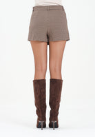 ONLY Shorts marrone da donna con fantasia pied-de-poule 15353569 DecadentChocolate ONLY 