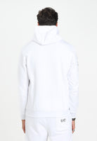 EA7 Felpa con cappuccio bianca da uomo rifinita da stampa logo 7M000570AF10377 M0003 EA7 