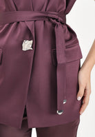 PINKO Gilet bordeaux da donna in satin 106585A1Y5 R57 PINKO 