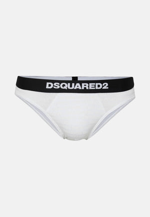 DSQUARED2 Slip bianco da uomo con logo all-over D9H136200S 110 DSQUARED2 