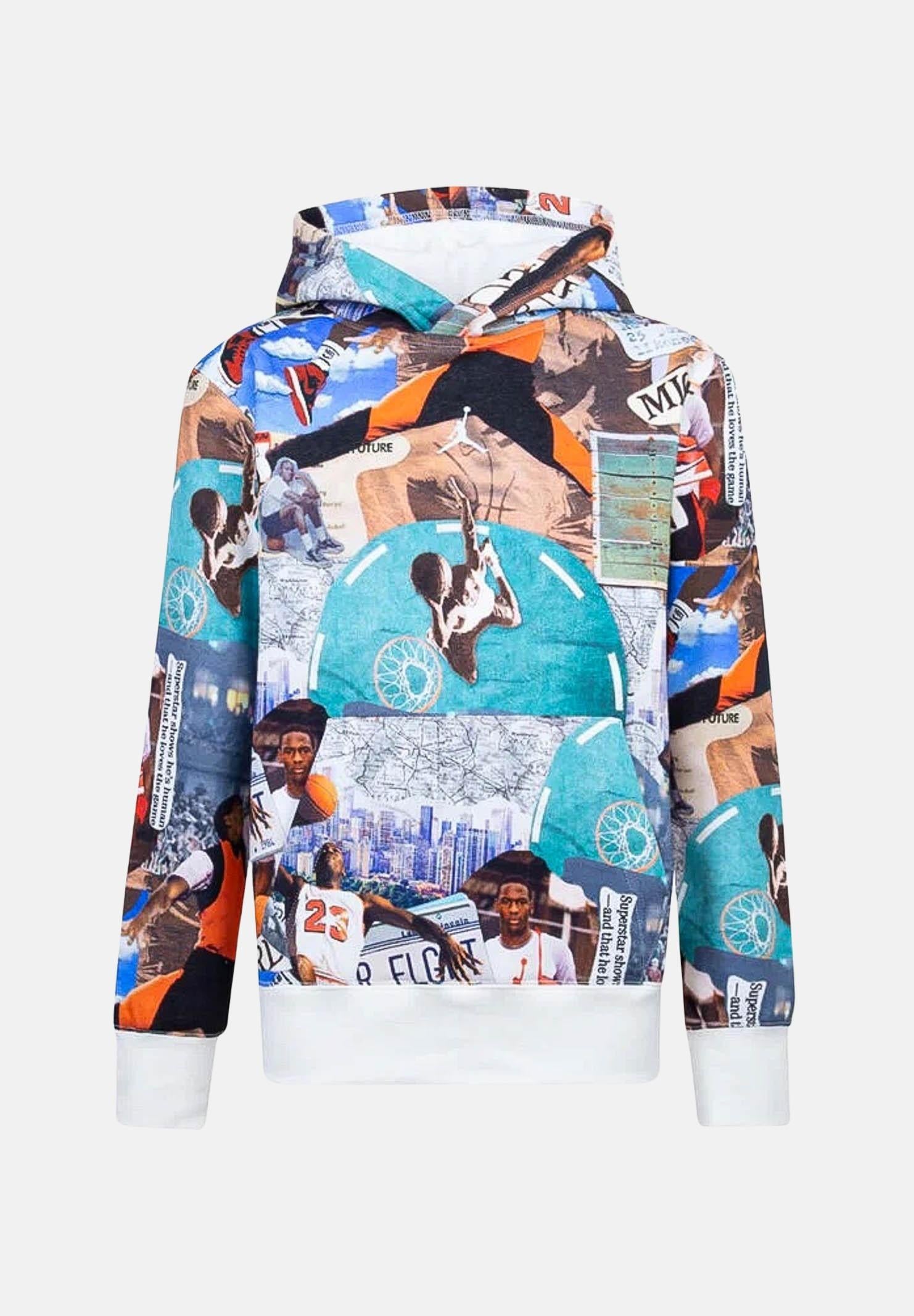 Felpa con cappuccio MJ Brooklyn multicolore per bambino e bambina 95D267 782 JORDAN 