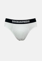 DSQUARED2 Slip bianco da uomo con logo all-over D9H135510S 100 DSQUARED2 