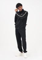 EA7 Pantalone sportivo nero da uomo con banda laterale a contrasto 7M001482AF12660 UC001 EA7 