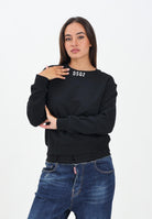 DSQUARED2 Felpa girocollo nera per donna, ragazze e bambine con logo DSQ2 DQ3017D0AEY DQ900 DSQUARED2 