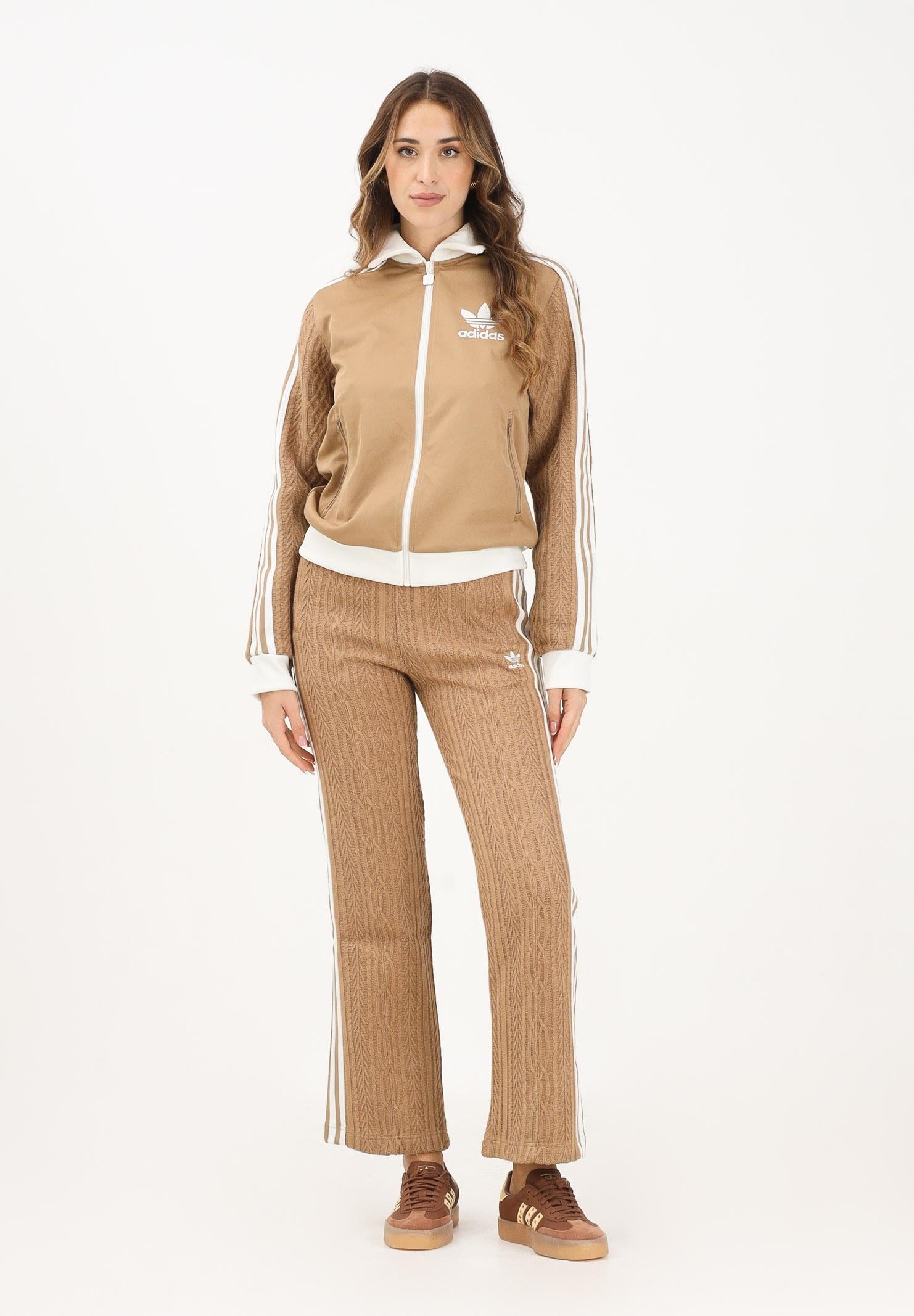 ADIDAS ORIGINALS Pantalone sportivo KNIT CLASSIC beige da donna KS7802 . ADIDAS ORIGINALS 