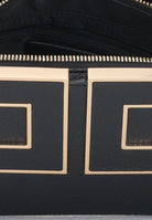 ELISABETTA FRANCHI Borsa a spalla nera da donna con logo BS36A56E2 110 ELISABETTA FRANCHI 