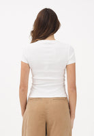 TOMMY JEANS T-shirt a manica corta bianca da donna con patch logo DW0DW17881 YBL TOMMY JEANS 