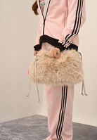 PINKO Maxi Clutch in eco pelliccia beige da donna 105909A2VZ C50Q PINKO 