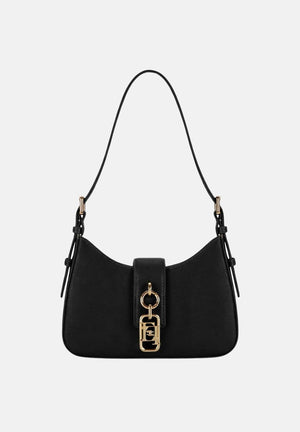 ELISABETTA FRANCHI Borsa a spalla nera da donna con charm BS24A62E2 110 ELISABETTA FRANCHI 