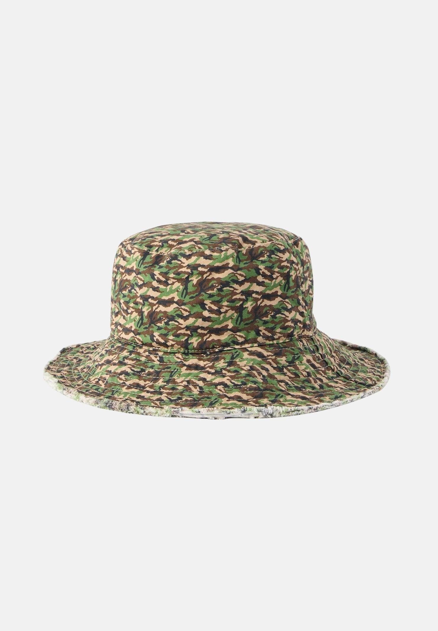 PALM ANGELS Bucket camouflage per uomo e donna con logo FH00COZ0984 BRWH PALM ANGELS 