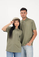 LACOSTE Polo a manica corta verde mimetico per uomo e donna con patch logo coccodirllo 1212 BMY LACOSTE 