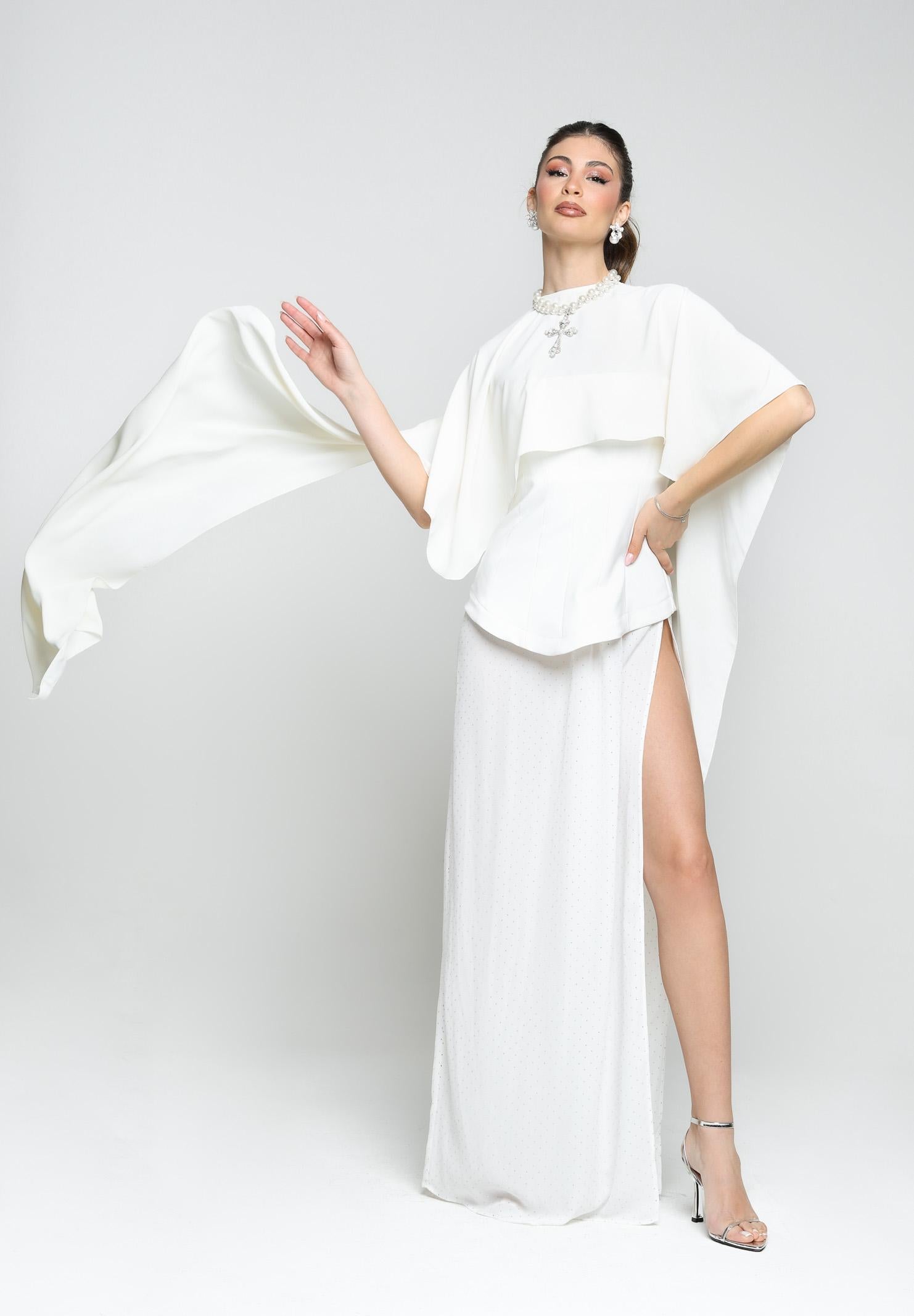 SANTAS Stola ÉCLAIR bianca da donna PV2507 BIANCO SANTAS 