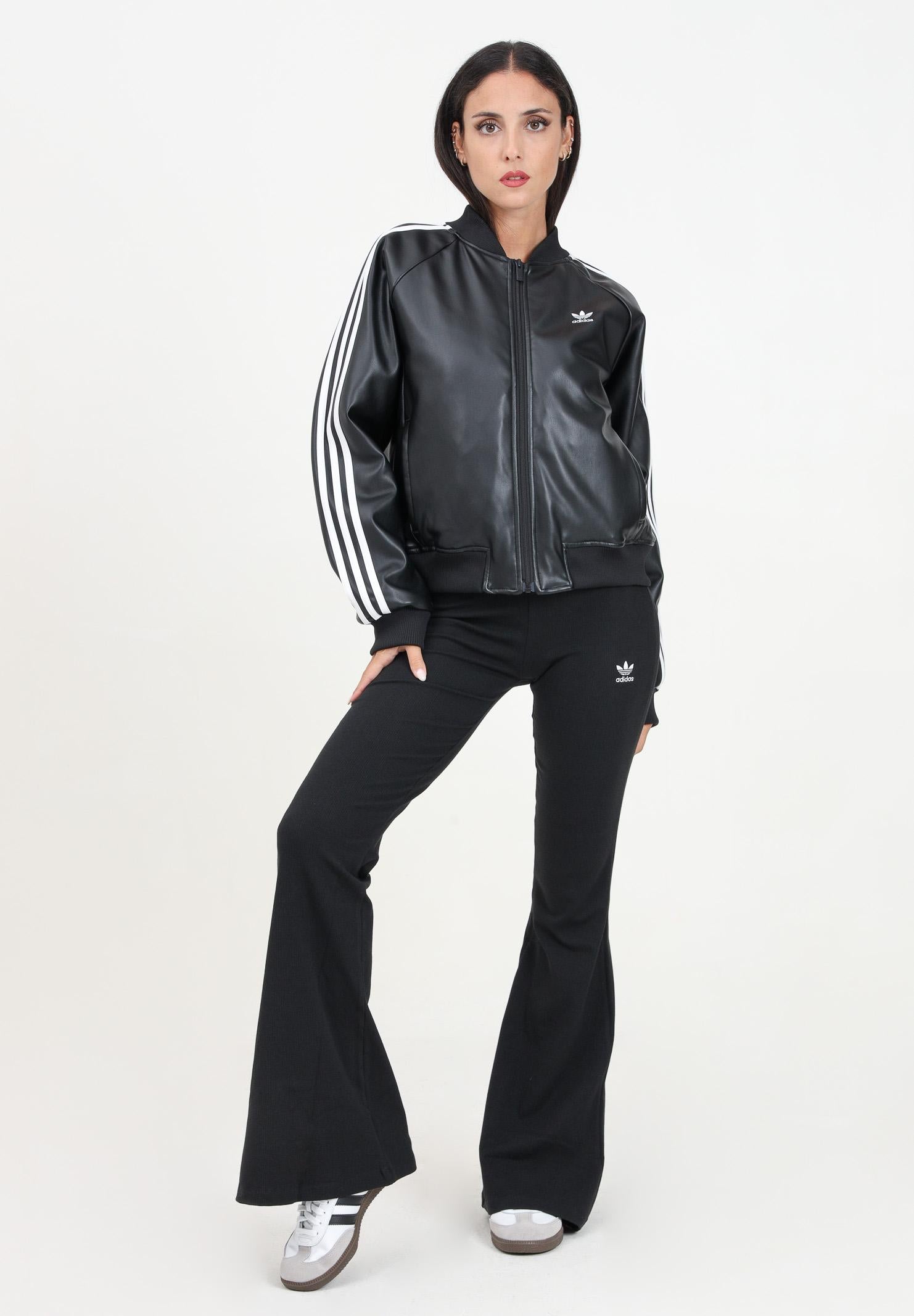 Leggings Essentials Rib Flared nero da donna IW5727 . ADIDAS ORIGINALS 