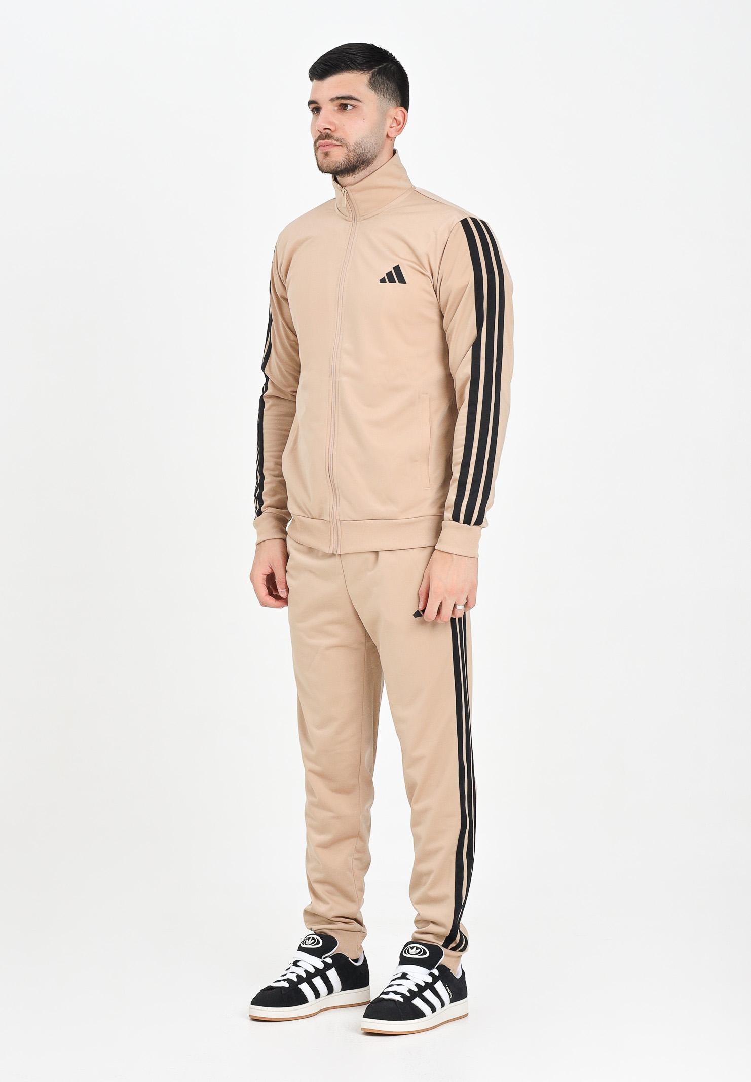 ADIDAS PERFORMANCE Tuta Essentials 3-Stripes beige da uomo JX5501  ADIDAS PERFORMANCE 