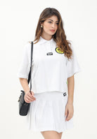 BARROW Polo a manica corta bianca per donna e bambina con smile S5BKJGPO144 002 BARROW 