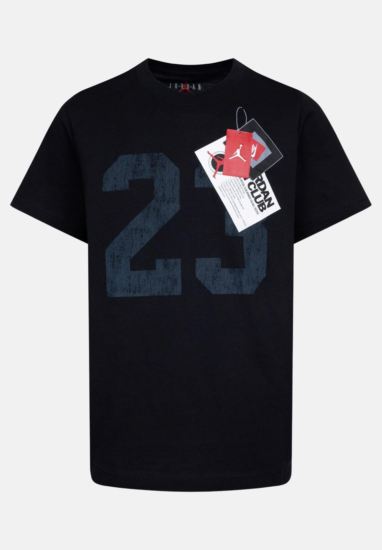 T-shirt a manica corta AJ NEW WITH TAGS SS nera per bambino e bambina 95D372 023 JORDAN 